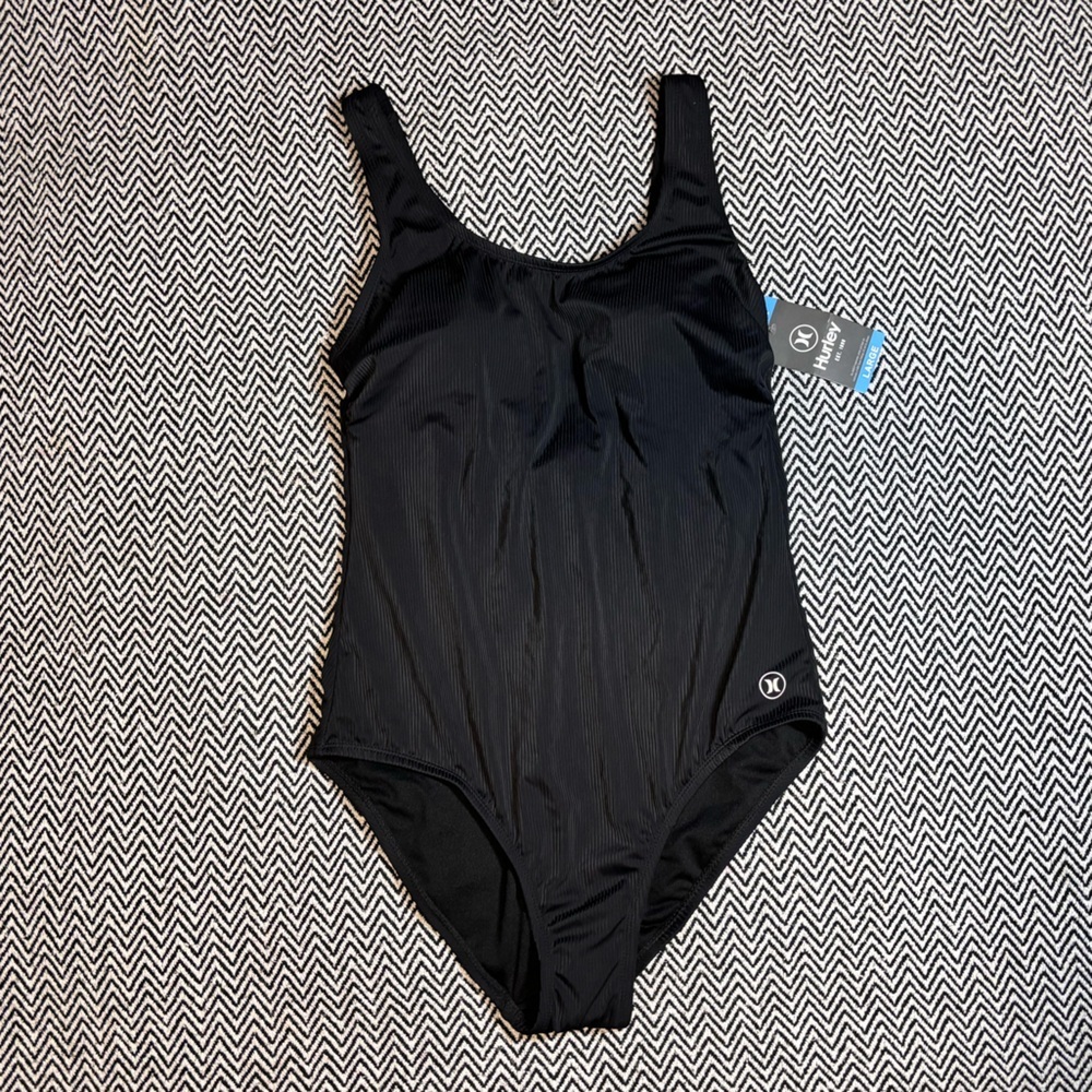 Hurley Black Swimsuit | Sz L - Picture 1 of 5